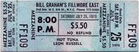 1970-07-25 Early ShowTicket