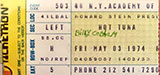1974-05-03 Early Show Ticket