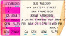 1978-05-26 Late Ticket