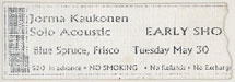 2000-05-30 Early Ticket