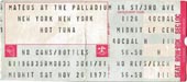 1977-11-26 Late Show Ticket